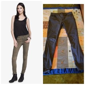 Express Mid Rise Moto Legging Jeans Gray